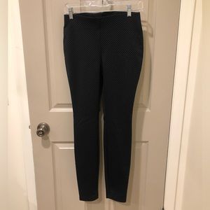 WHBM- Black polka dot dress leggings with elastic waistband